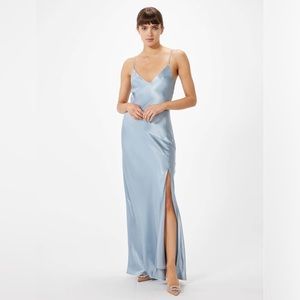 Sophie Rue Ella Satin Dress in Blue, NWT, Small